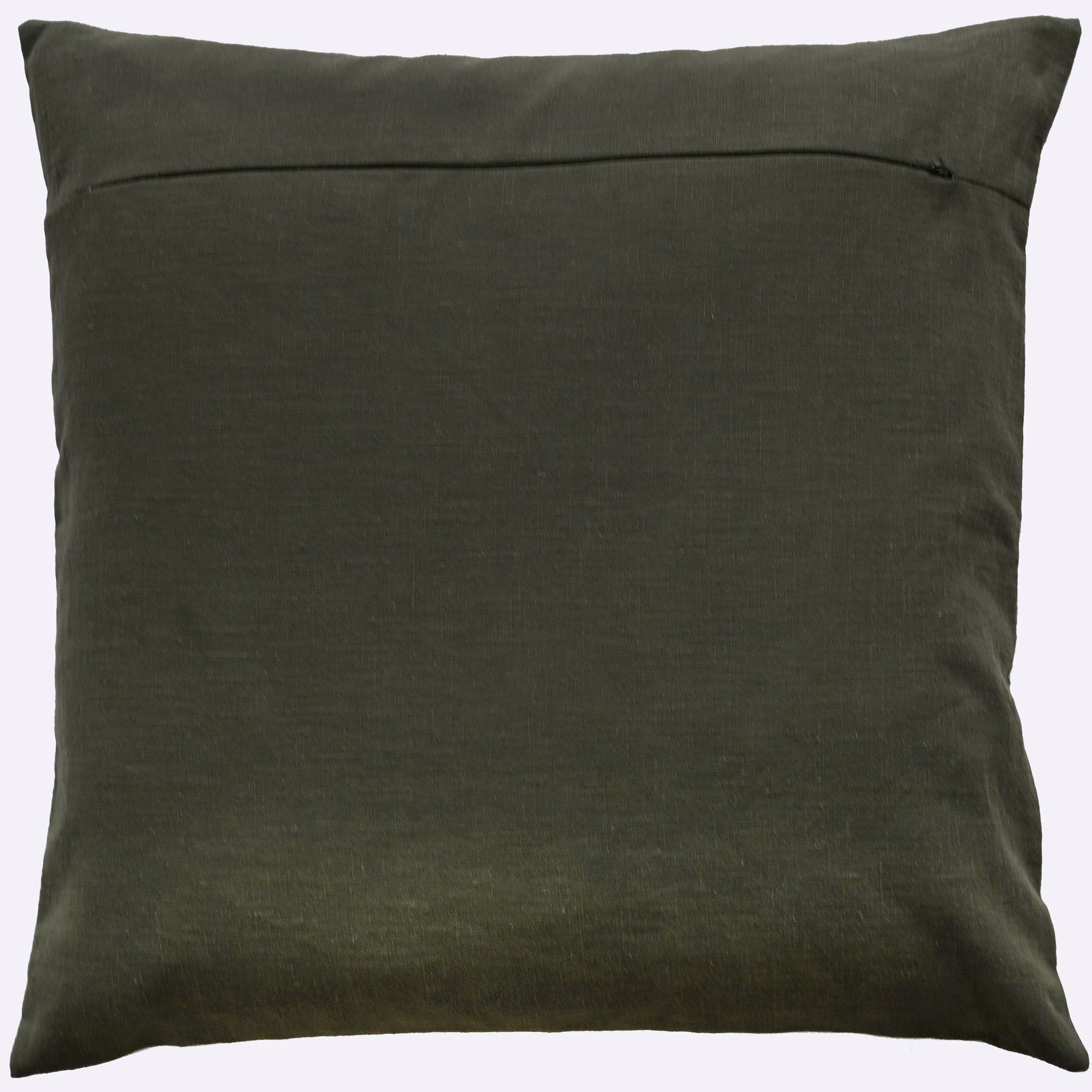 Malini Saloni Art Deco Design Olive Green Square Cushion